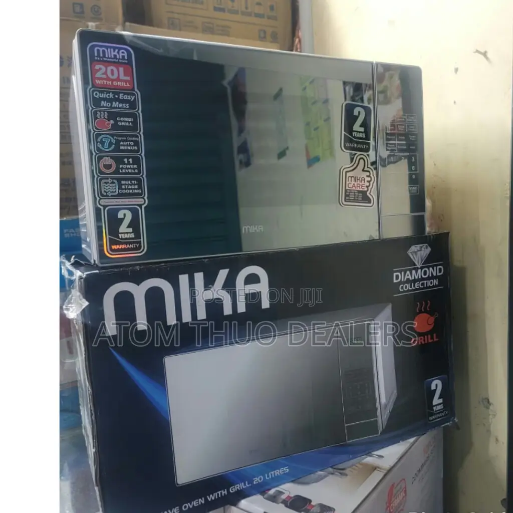 Silver Mika 20L Digital Microwave Oven With Grill