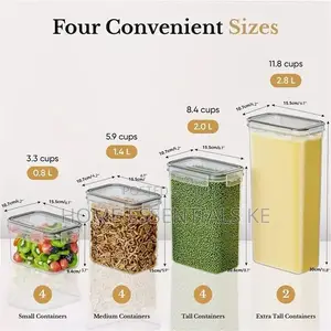 14pcs Bpa Free Airtight Plastic Containers With Sticker +Pen