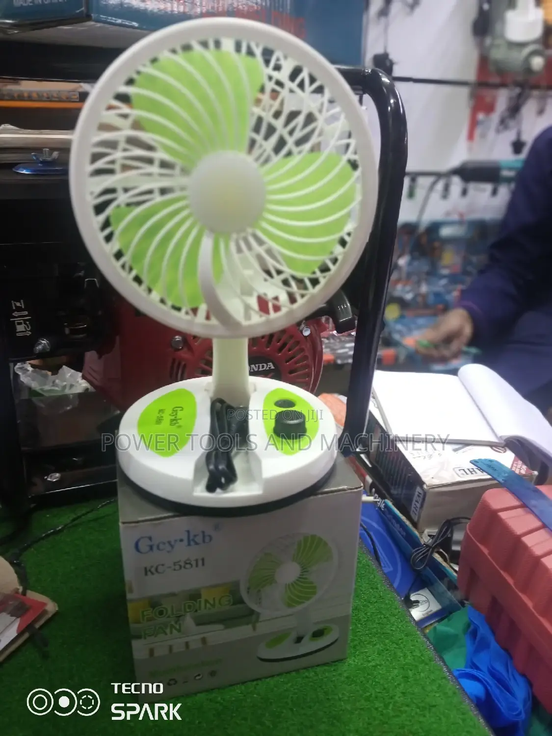 Fan With Rechargeable Light /Foldable Fan