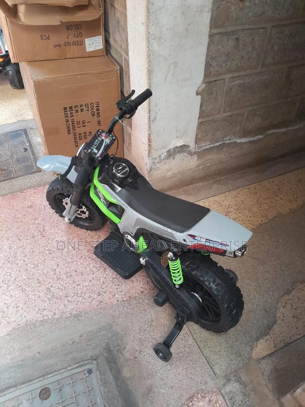Green Electric Kids Motorbike