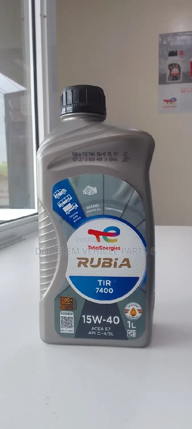 Total Rubia Diesel Engine Oil TIR 7400 15w-40 1l/1litre