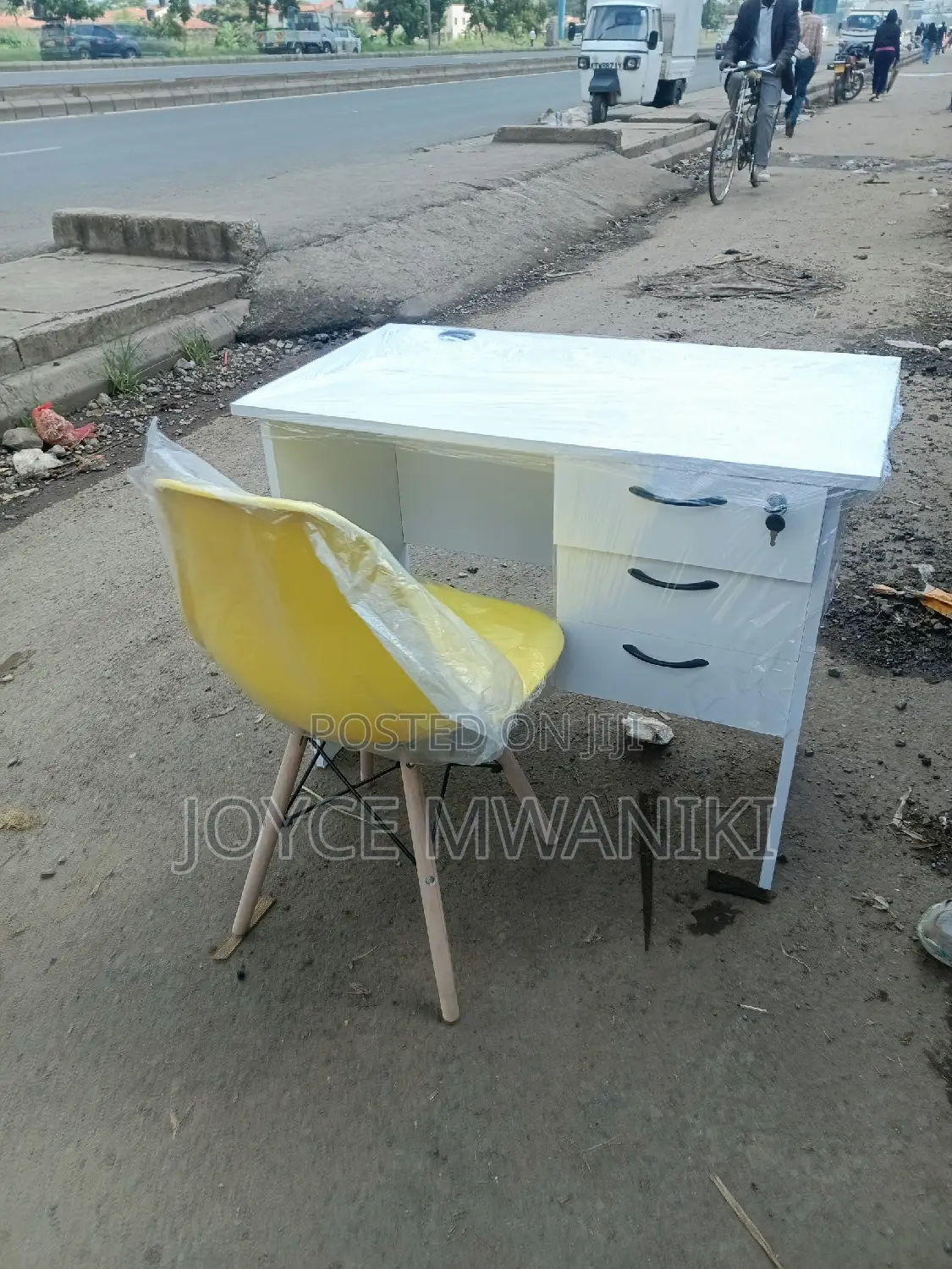 Office Desk and a Chair 