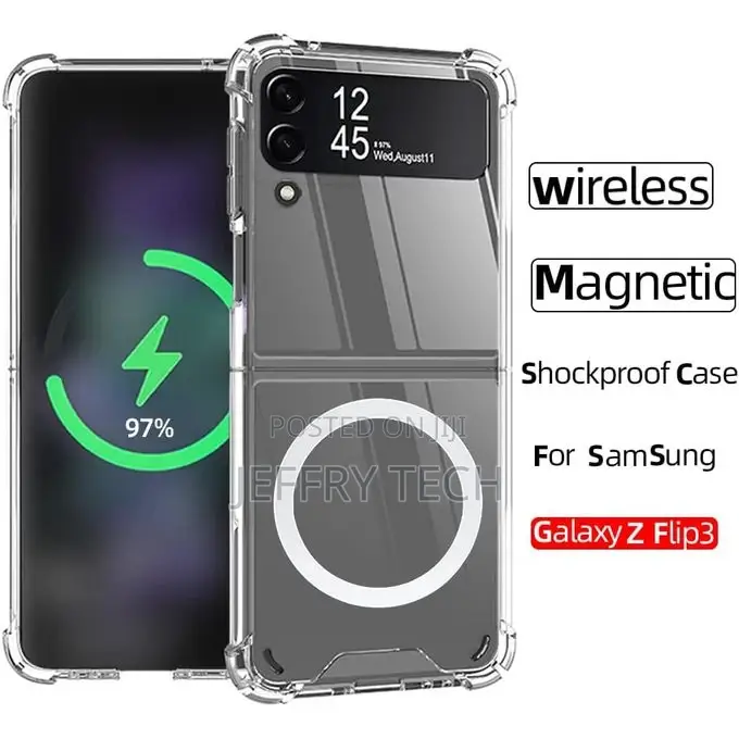 N Tech Magnetic Clear Case Designed Samsung Galaxy Z Flip 3
