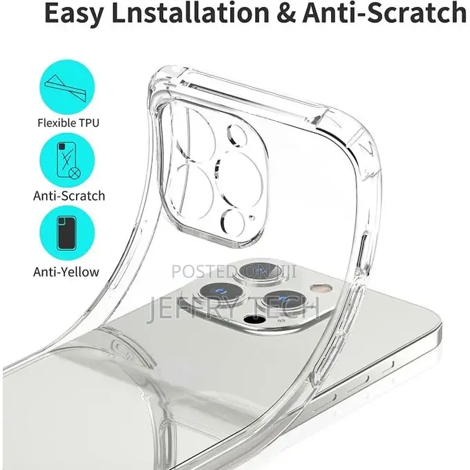 iPhone 13 Pro Max – Transparent Anti-Shock Corners Made Of