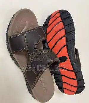 Men Open Shoes>Leather Men Slides