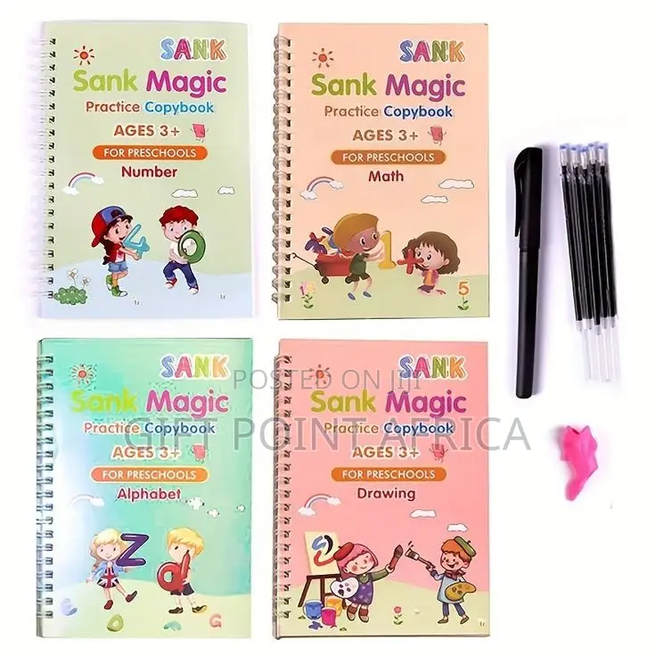 4 Pieces Sank Magic Practice Copybooks for Kids