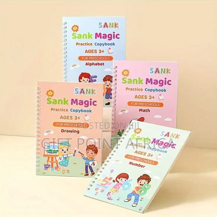 4 Pieces Sank Magic Practice Copybooks for Kids