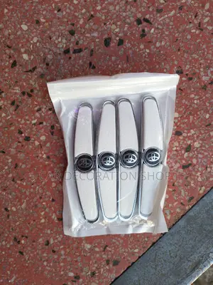 Self Adhesive White Metallic Toyota Branded Door Guard