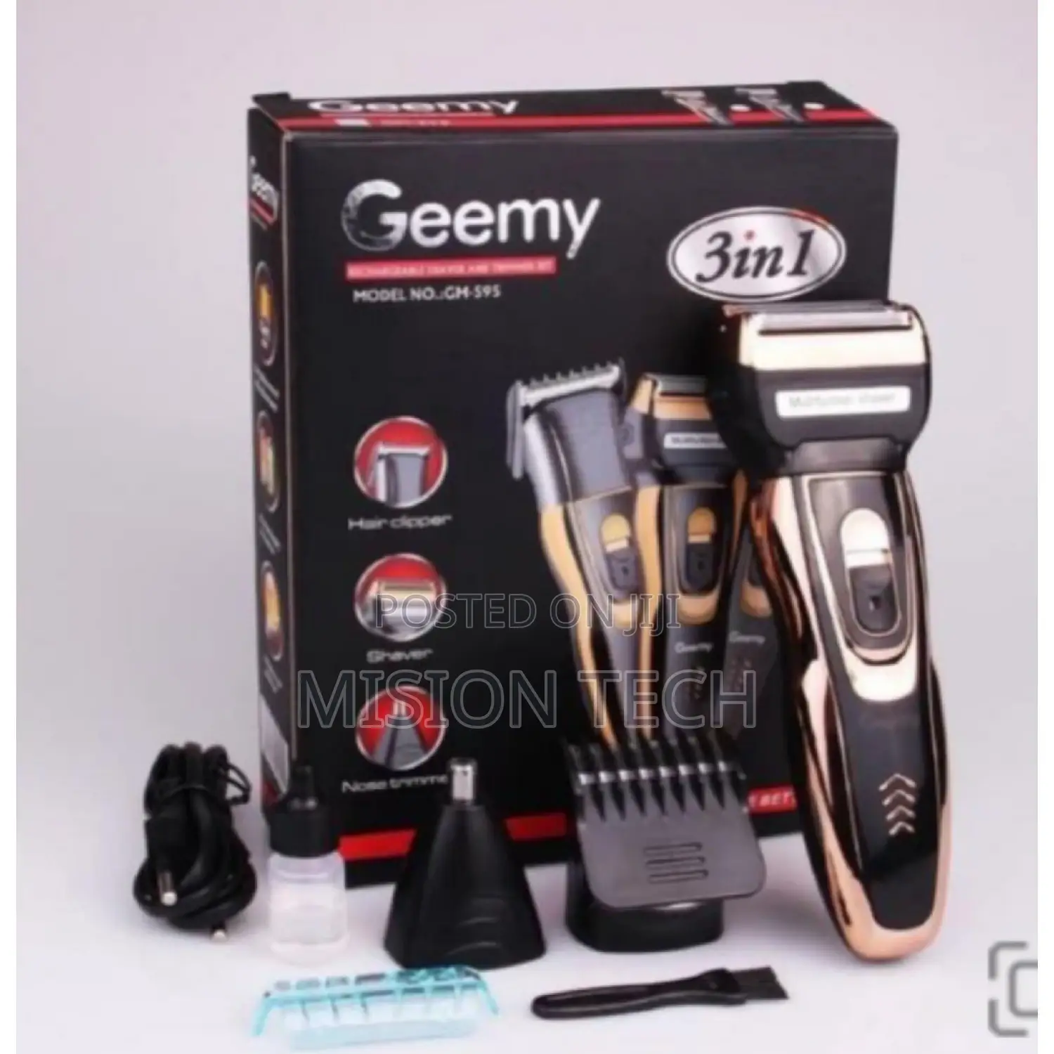 Quality Brand New Geemy Shaver and Trimmer Set 3 in 1