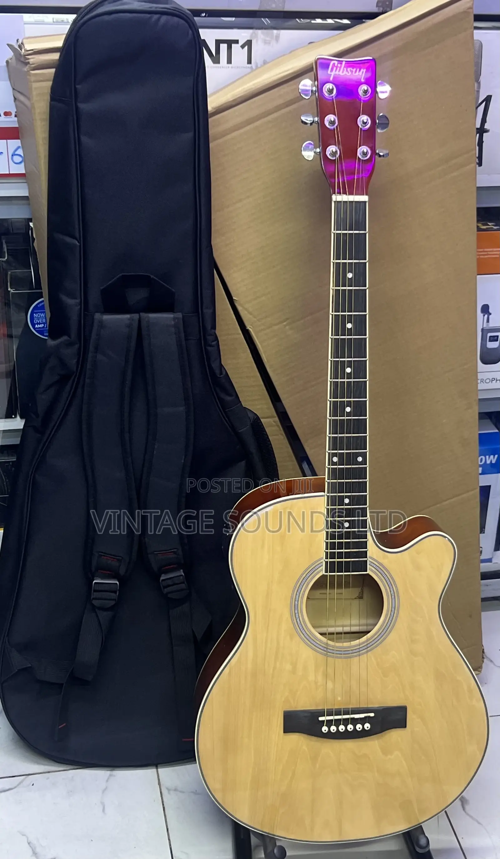 Natural Gibson Semi Acoustic Guitar Full Size Bag