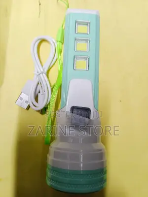 Rechargeable Plastic Handle Torch, Uses Solar Charging Too
