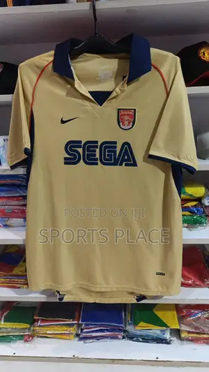 Nike Authentic Original 2001/02 Arsenal Gold Away Jersey Kit