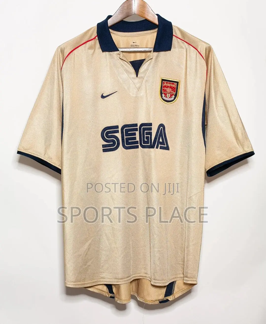 Nike Authentic Original 2001/02 Arsenal Gold Away Jersey Kit