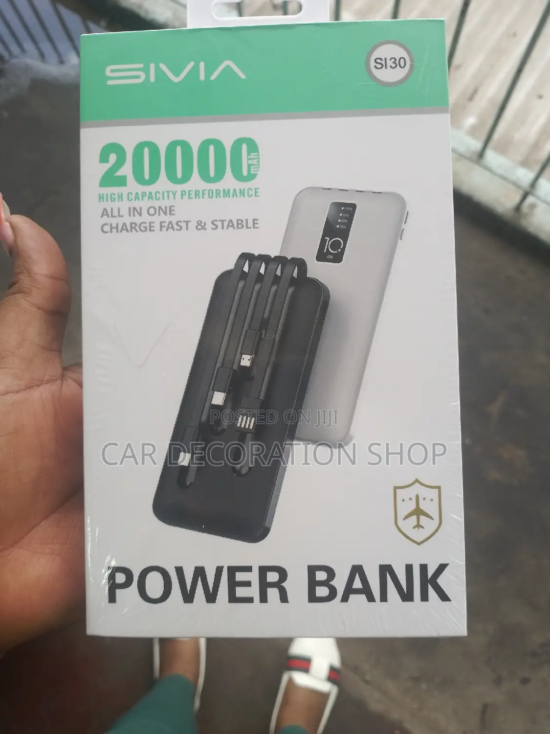 New High Performance 20000mah Phone Powerbank With 4 Cables