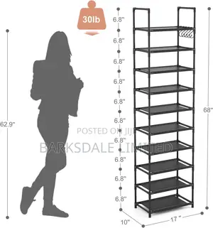 Tall Shoe Rack 8-Tier Shelf Storage Corner Rack Organizer