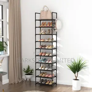 Tall Shoe Rack 8-Tier Shelf Storage Corner Rack Organizer