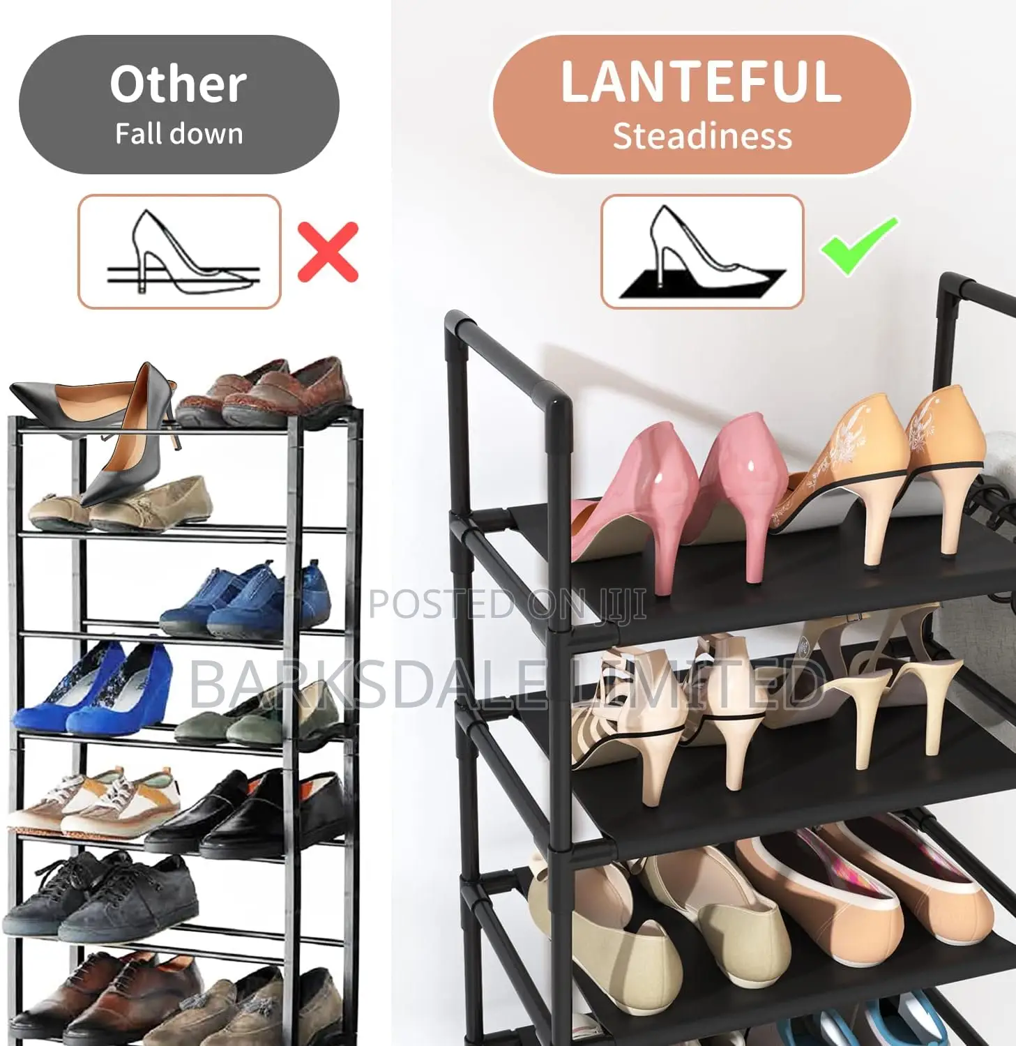 Tall Shoe Rack 8-Tier Shelf Storage Corner Rack Organizer