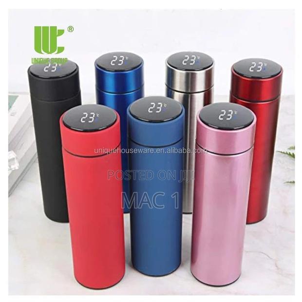 Thermal Flask With Thermometer Hugh Quality Matte Finish - thumbnail 2