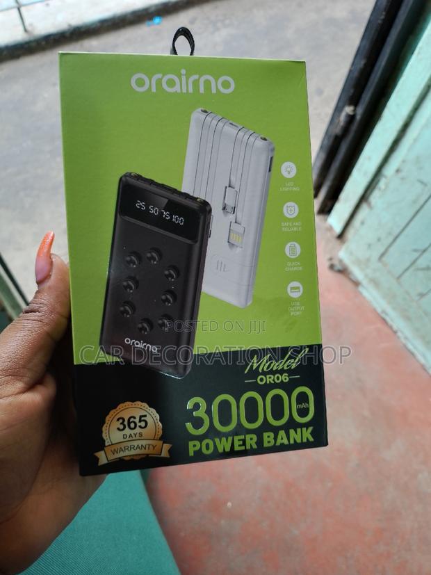 New 30000mah Phone Charging Powerbank With 4 Inbuilt Cables