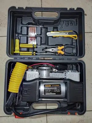 Emergency Portable Twin Cylinder Compressor With Repair Kit