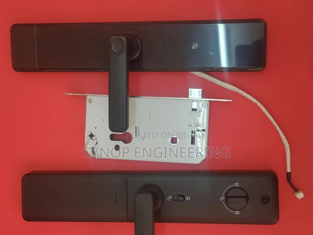 Wooden Door Security With Wifi and Passcode to Access - main view