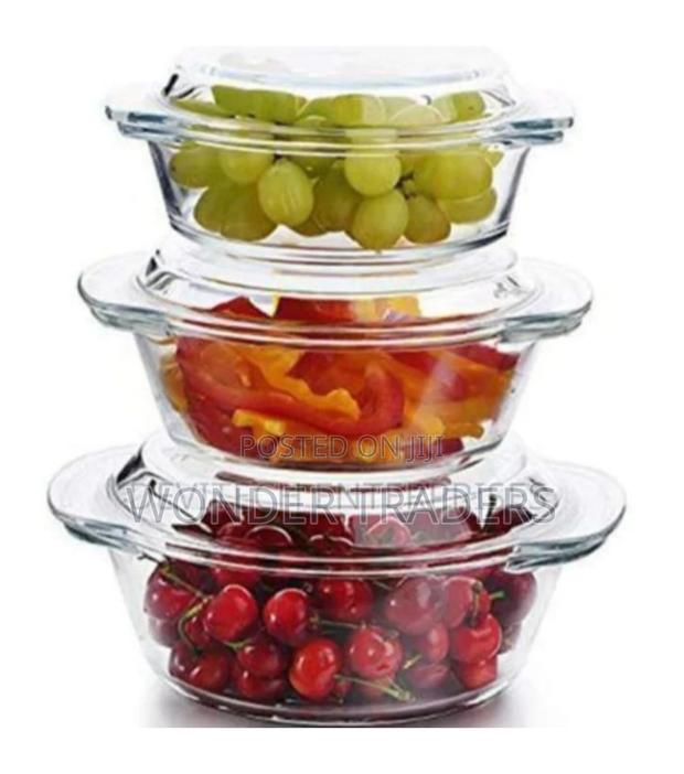Glass -3 Glass Casserole Set - main view