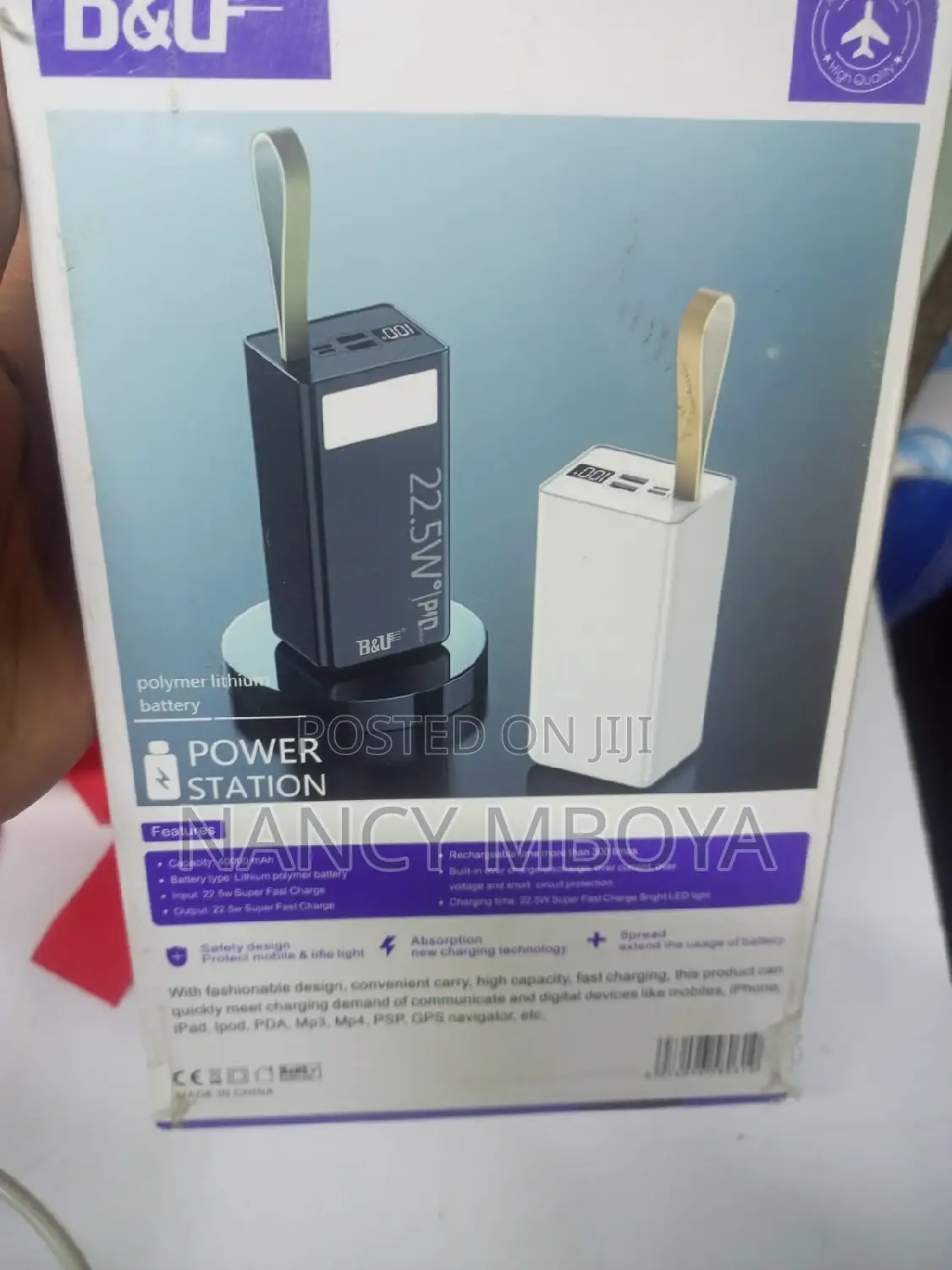 High Capacity Triple Input 4 USB Output 40000mah Power Bank
