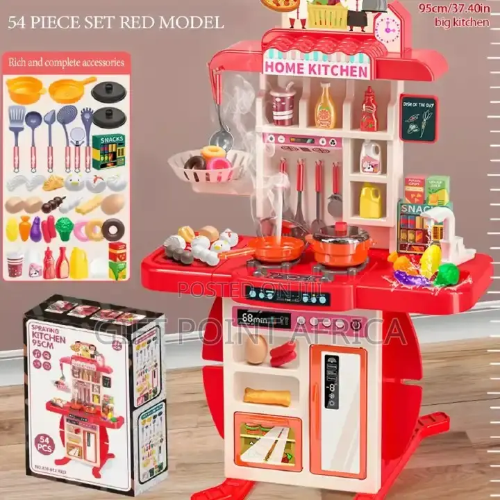 54 Pieces Spraying Kitchen Play Set for Kids