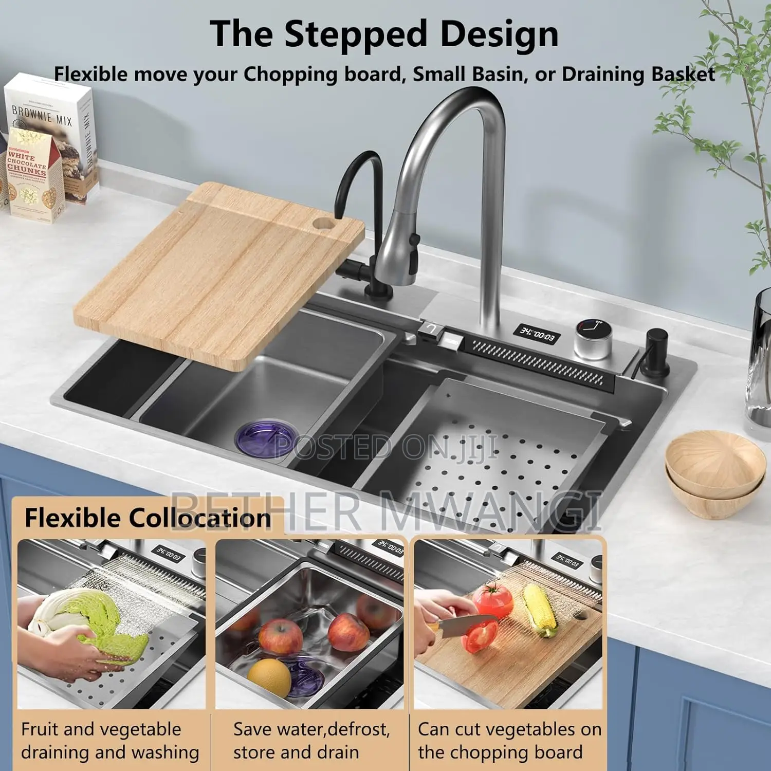 Multifunctional Anti Scratch LED Digital Display Sink