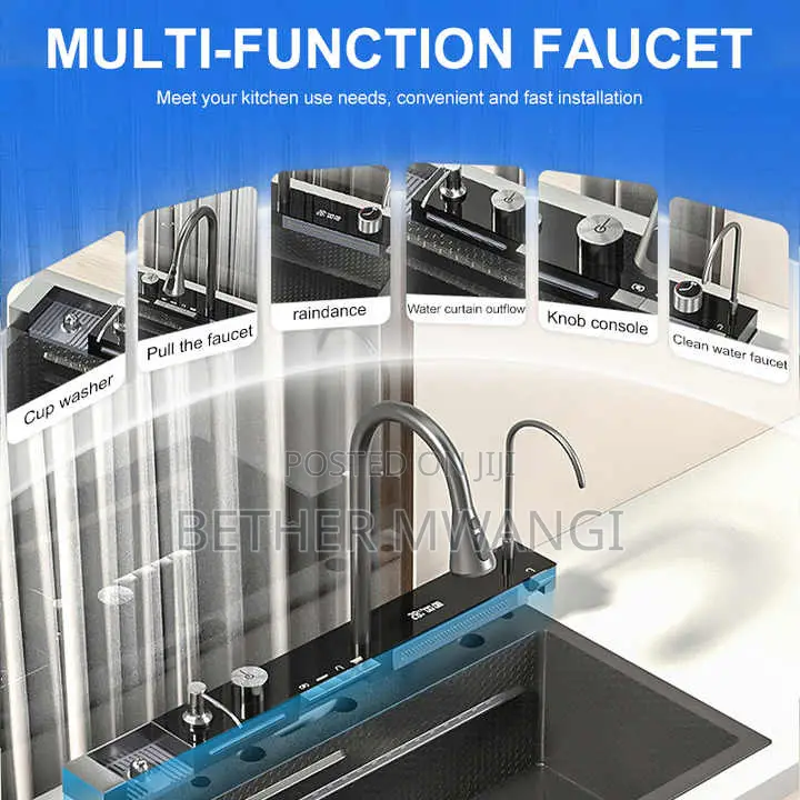 Multifunctional Anti Scratch LED Digital Display Sink