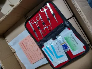 Stitching Set With Sutures and Silicone Pad