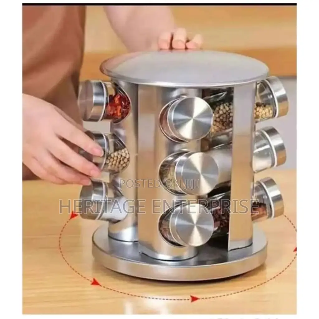 Rotating Spice Carousel Rack for 12