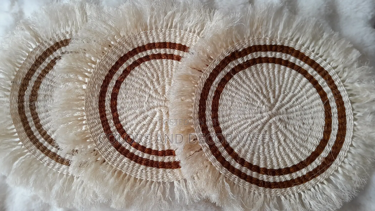 Mats Sisal Brown White