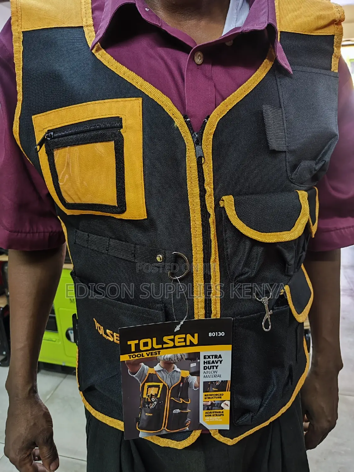 Tool Vest Tolsen Tools Vest 80130 Black Tools Pouch Tool Bag
