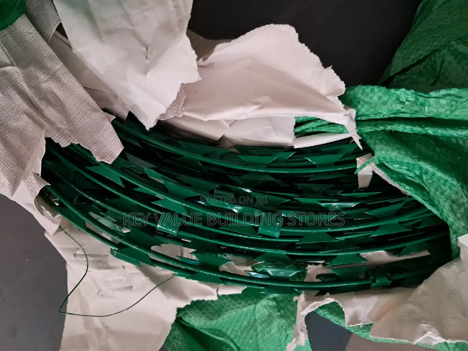 Green Coated Razor Wire