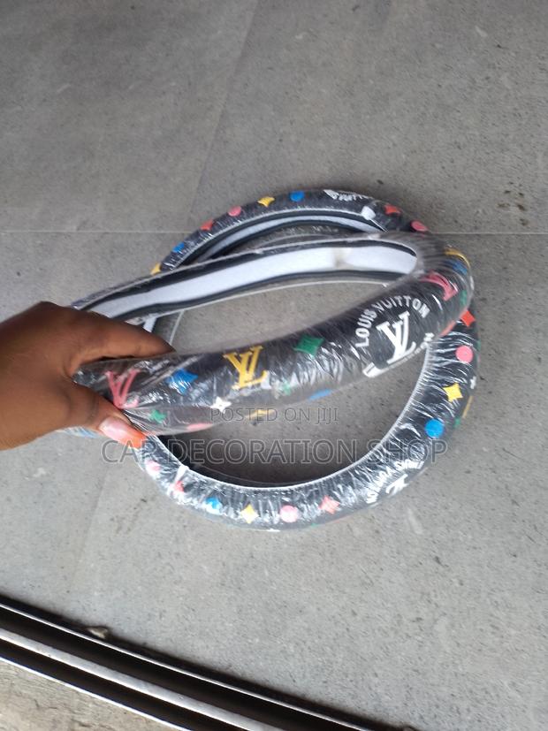 Multicolored Leather Louis Vuitton Steering Wheel Cover