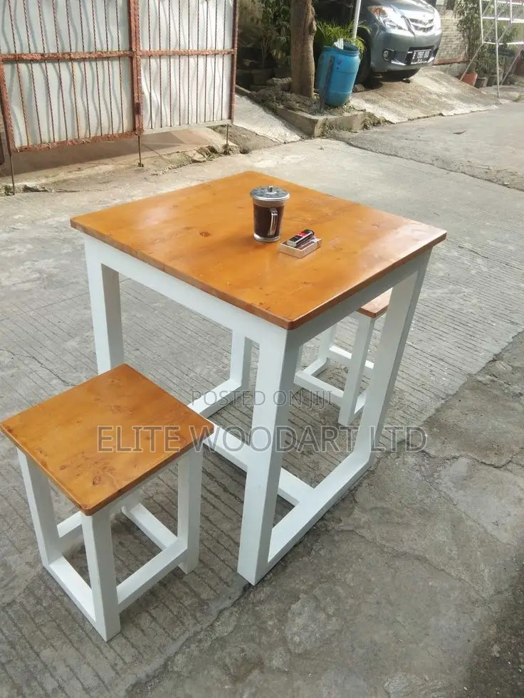 Coffee Table With Double Side Stools