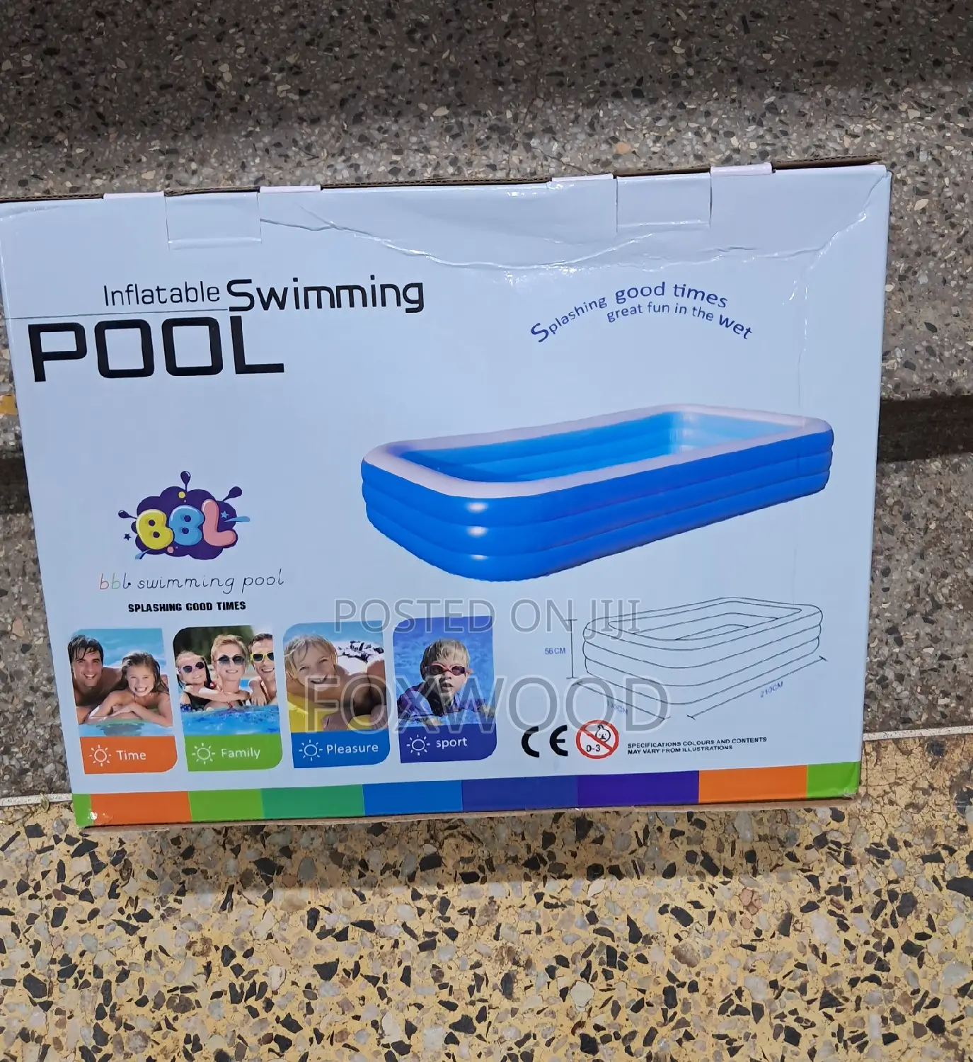 Extra Large Inflatable Pool + Frre Electric Pump