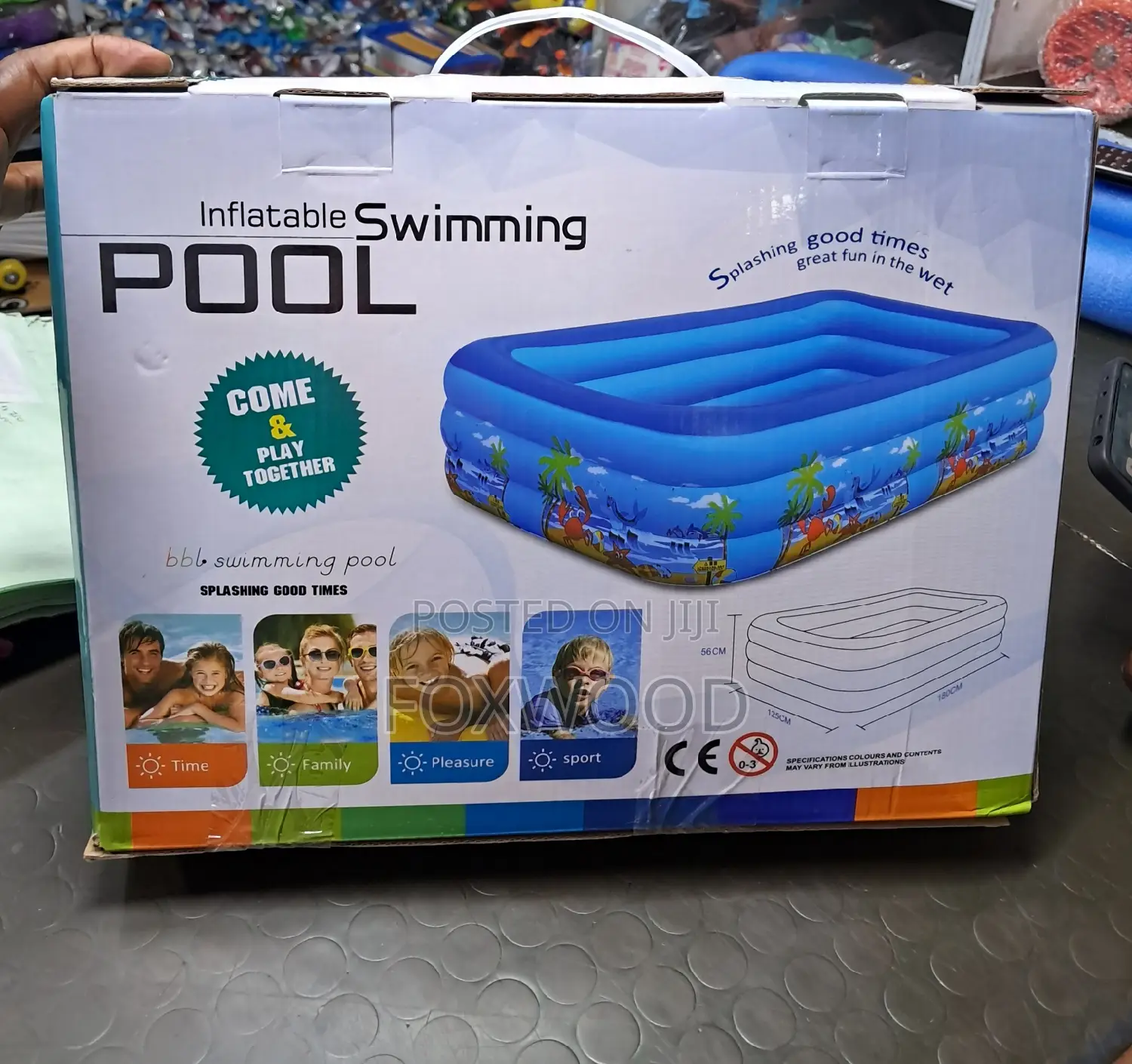 Extra Large Inflatable Pool + Frre Electric Pump