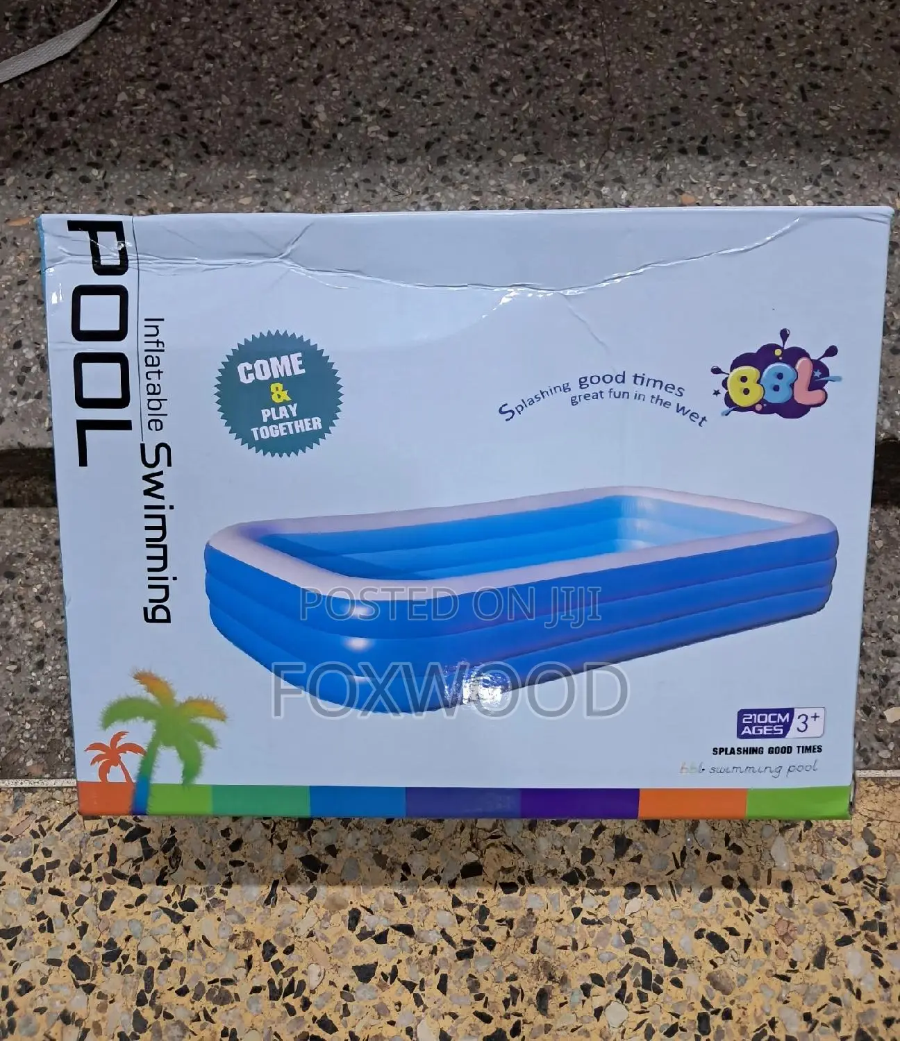 Extra Large Inflatable Pool + Frre Electric Pump