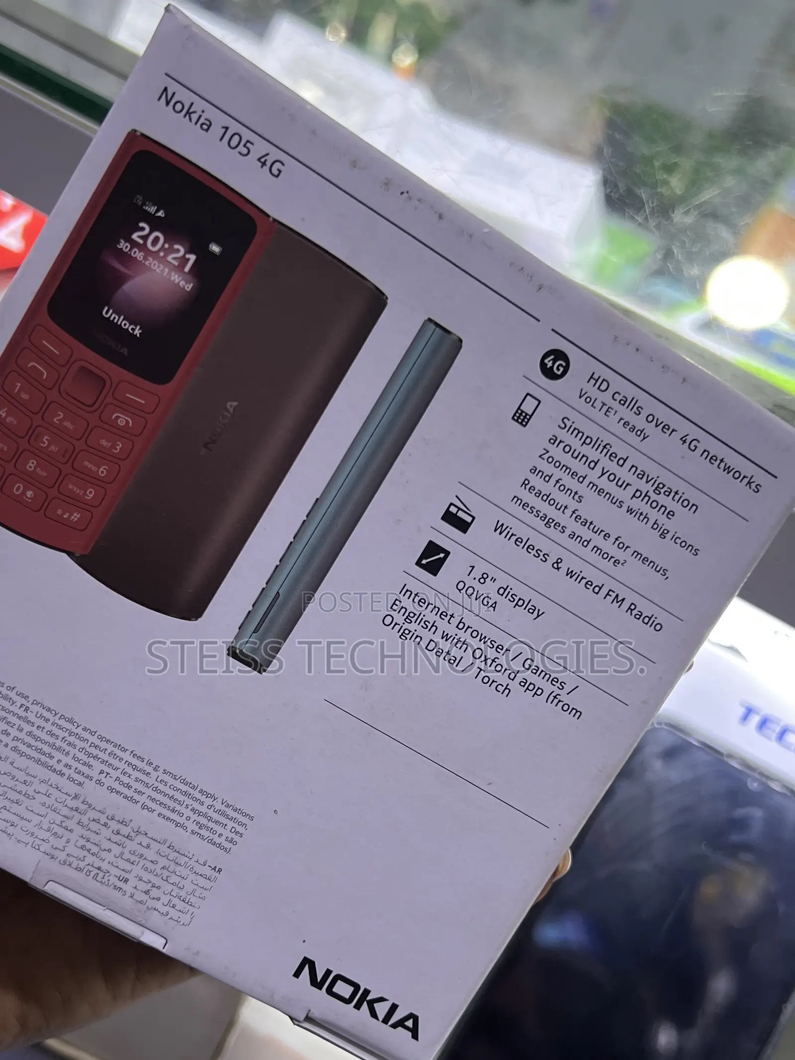 New Nokia 105 4G Black