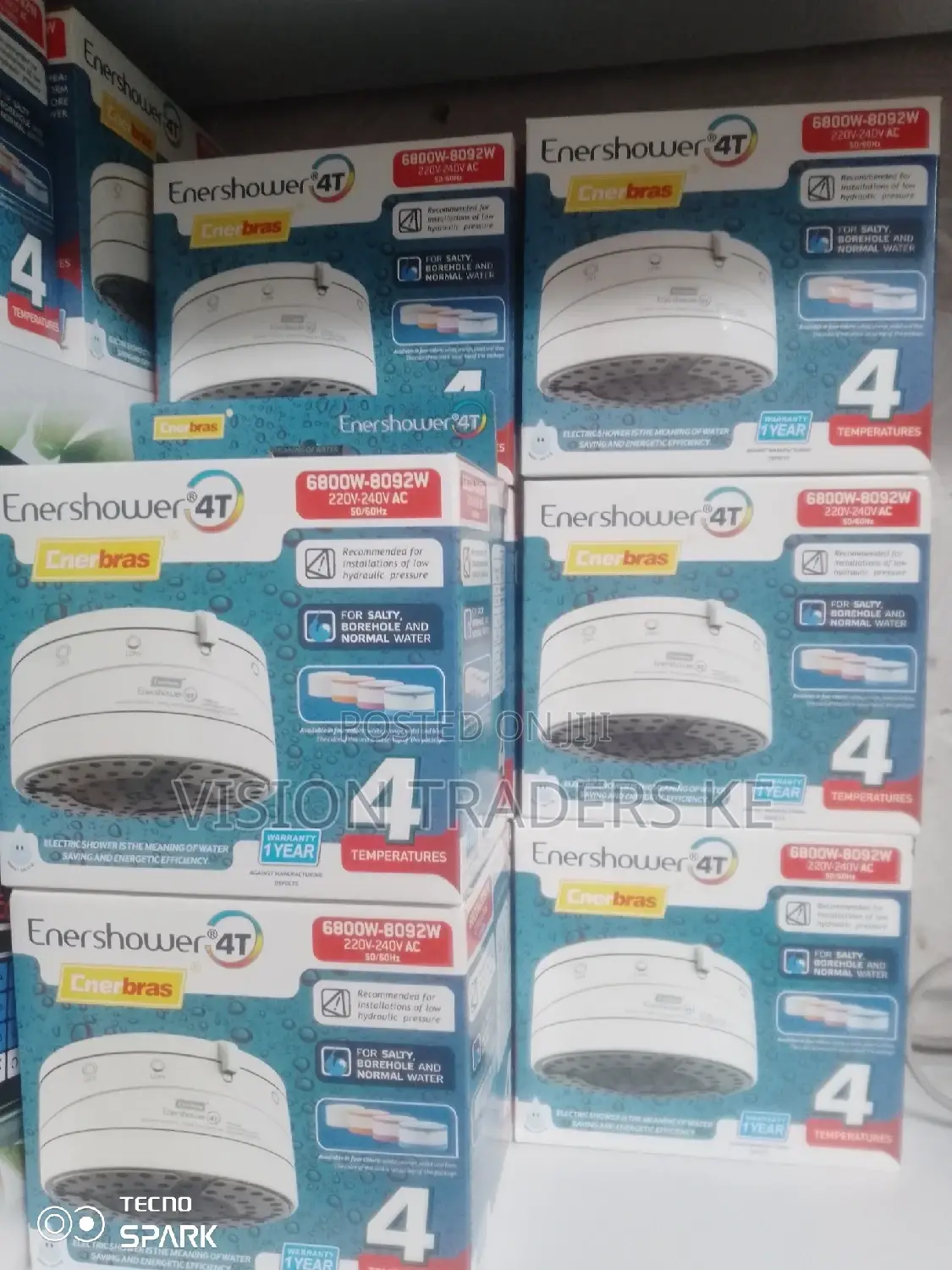 4T Enershower Head/Hot Shower Head/Instant Shower Head.