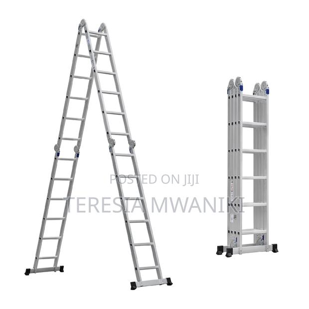 Aluminium Multi Folding Ladder 4×7steps - main view