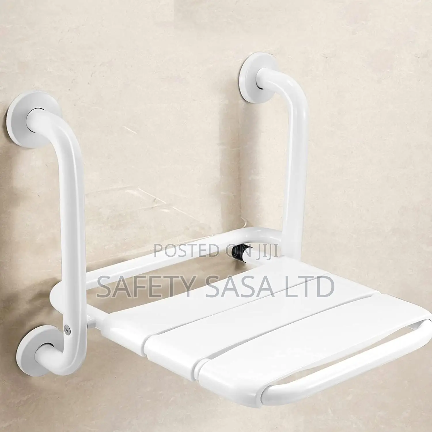 Folding Shower Seat Wall Mounted With Grab Bar