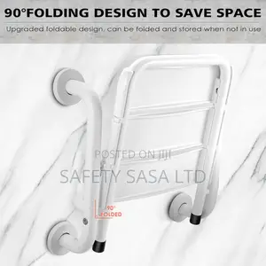Folding Shower Seat Wall Mounted With Grab Bar