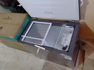 Chest Freezer! Chest Freezer 189l Glass Sliding Door-Grey