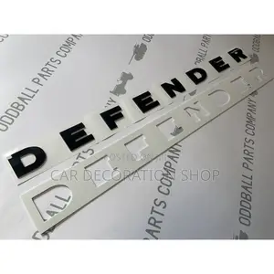 Black DEFENDER Bonnet Badge