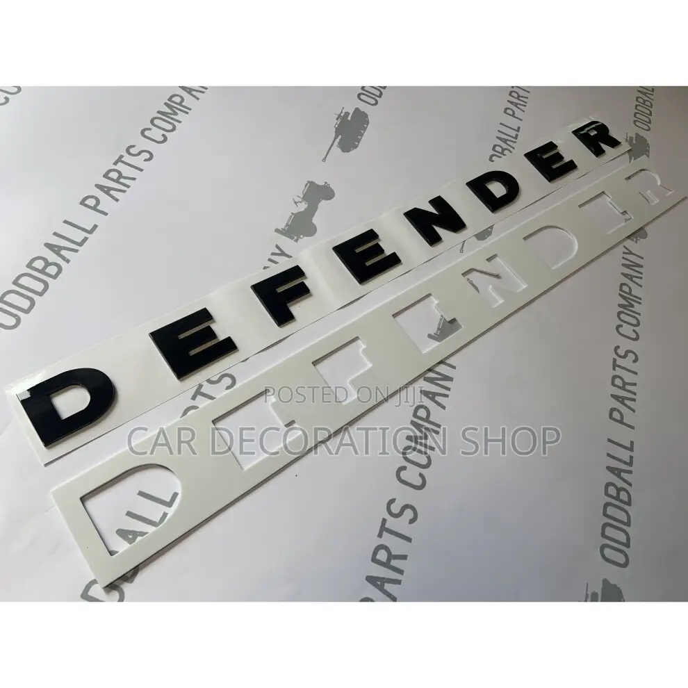 Black DEFENDER Bonnet Badge