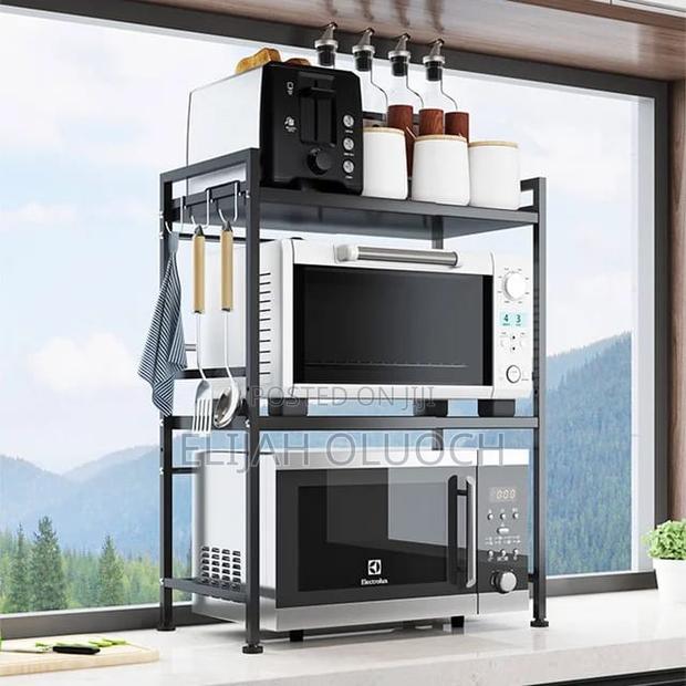 2tier Heavy Duty Telescopic Adjustable Microwave Stand* - thumbnail 2