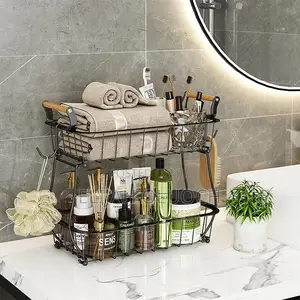 2 Tier Detachable Metallic Fruit/Vegetable Basket/Rack